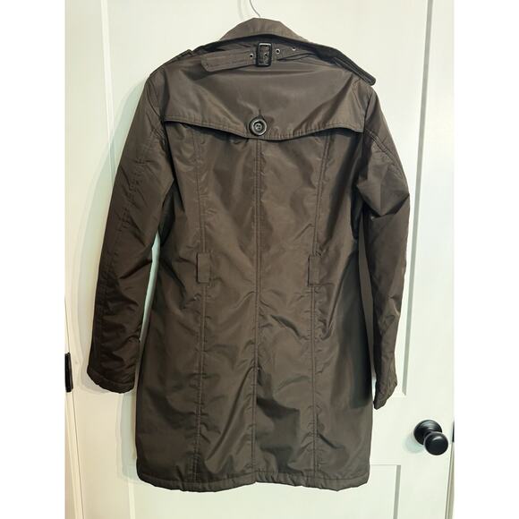 Safira Fashion Collection Women’s Trench Coat Button Front Brown Sz L No Belt - Picture 4 of 14